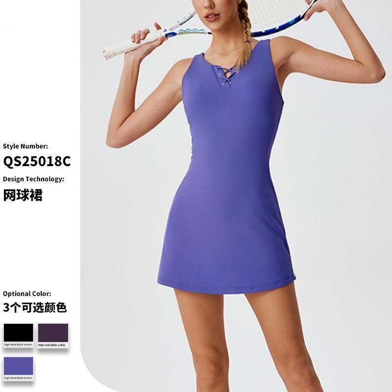 Womens Quick-Dry Tennis Skort With Built-in Shorts Running Gym Badminton Aerobics
