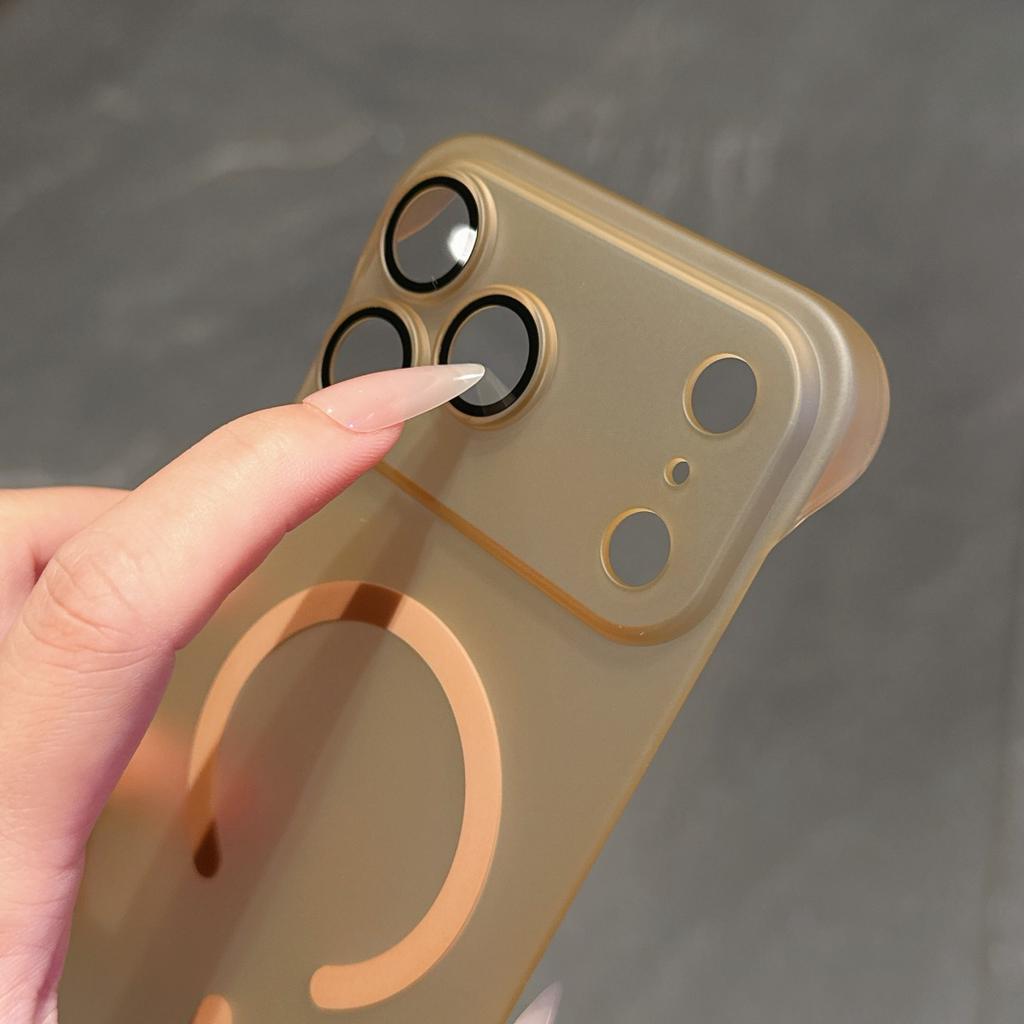 Ultra Thin Frameless Matte Clear For Magsafe Case For iPhone 17 Air 16 E 15 14 Plus 13 12 11 Pro Max Magnetic Charge Hard Fundas