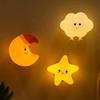 Mini LED Night Light USB Rechargeable Cartoon Star Moon Silicone Touch Lamp for Kids Bedroom Bedside Nursery Decoration Gift