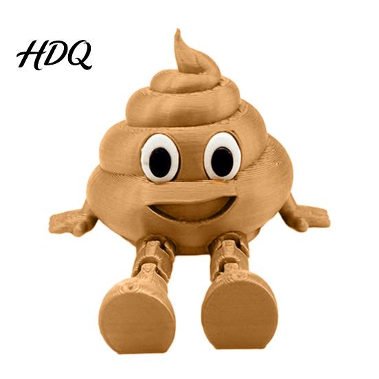 Забавная фигурка какашки 3D-печатная фигурка Арт-фигурка Мультяшная Поддельная настольная игрушка Снятие стресса с подвижными суставами Новинка Прикол Подарок для офисного гаджета