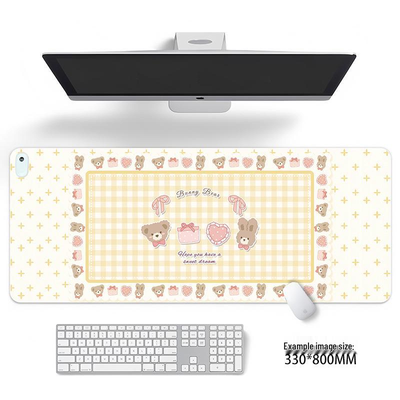 Large Odorless Cartoon Heating Desk Pad - Warm Office Mouse & Table Mat