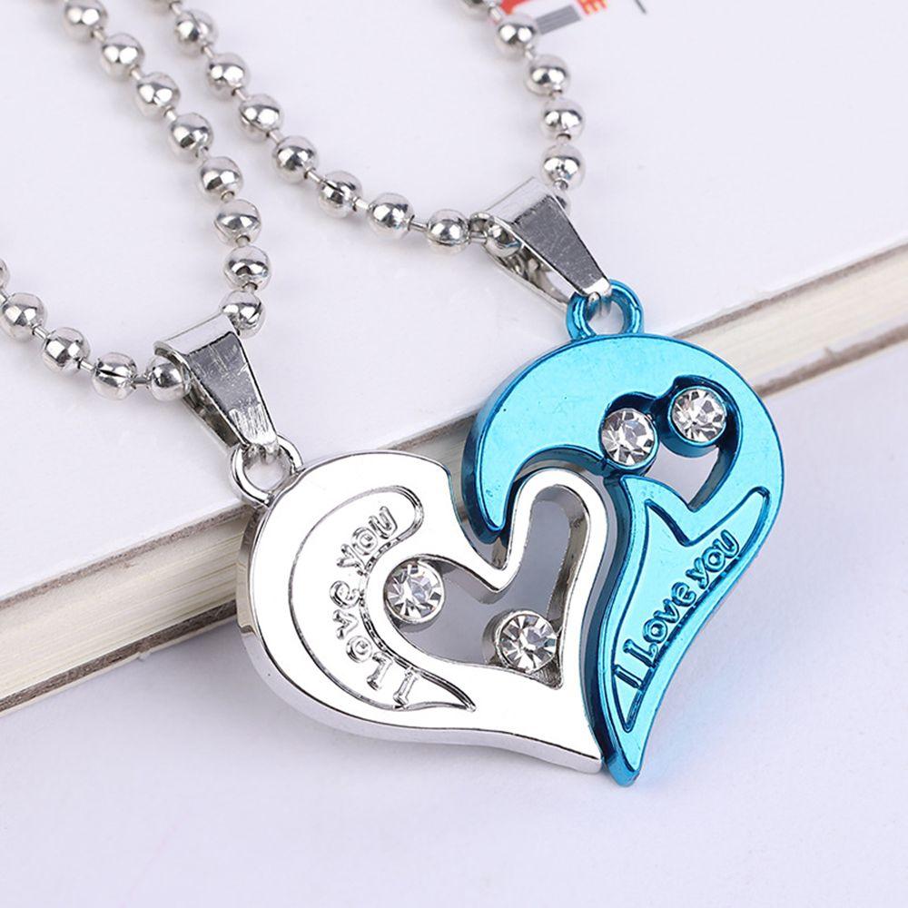 Unique Carved Design Fashion Friends Jewelry Gift Love Couple Necklace Necklace Heart -Shaped Pendant Pendant