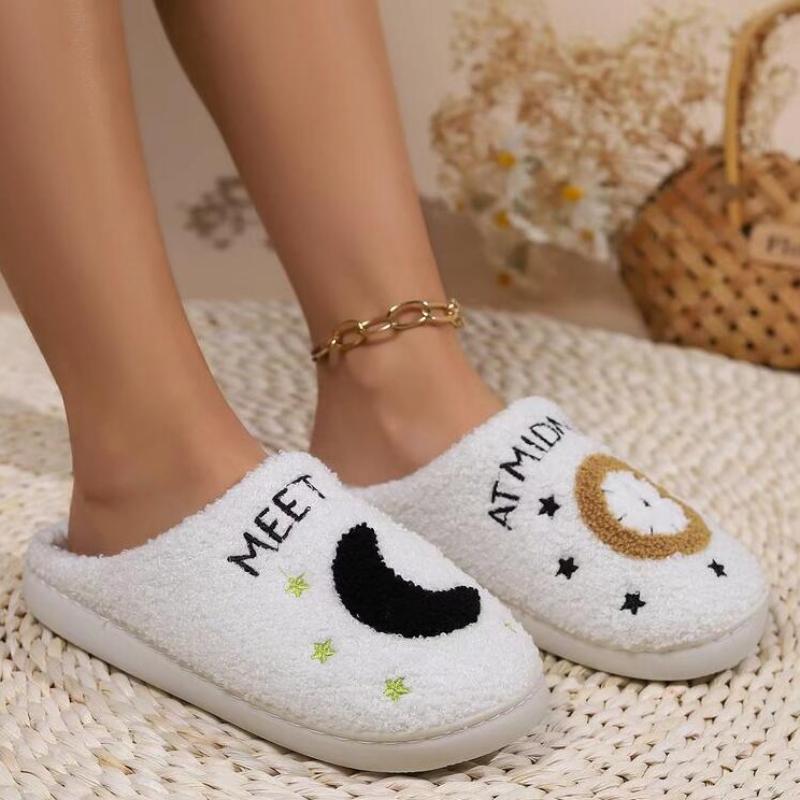 Warm Slippers Taylor Cushion Slides Meet Me At Midnight Soft Warm Comfort Flat Cozy Fuzzy Woman House Slippers Funny Shoes