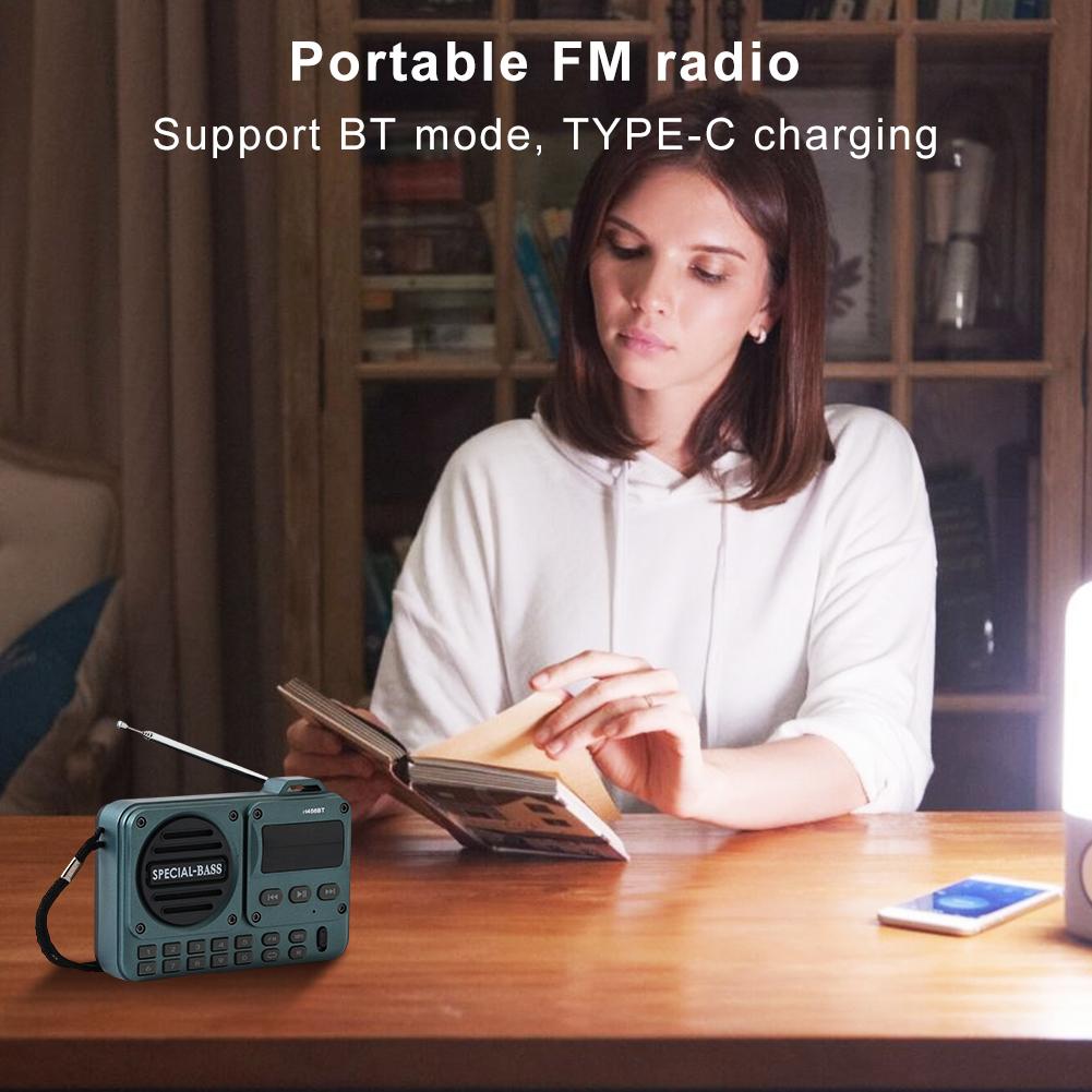 Портативное FM-радио Карманный беспроводной Bluetooth-динамик с FM-радиоприемником USB-слот для SD-карты MP3-плеер Перезаряжаемое FM-радио