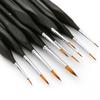 Набор кистей для рисования деталей, 10 шт., профессиональные миниатюрные художественные кисти для рисования, нейлоновые волосы