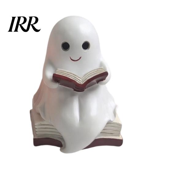 Ambient Bedroom Lighting Halloween Ghost Night Light, Resin Spooky Table Lamp for Shelf Mysterious Elegant Decor, Warm Amber Purple Glow Gothic