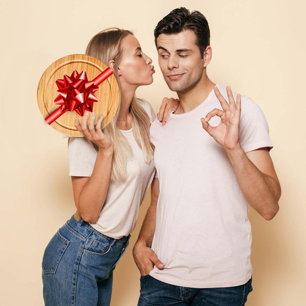 Bamboo Cheese Board Set - 25cm Charcuterie Board With Slide-Out Drawer and Cheese Tools - Cheese Serving Platter Tray - Great Gift Idea