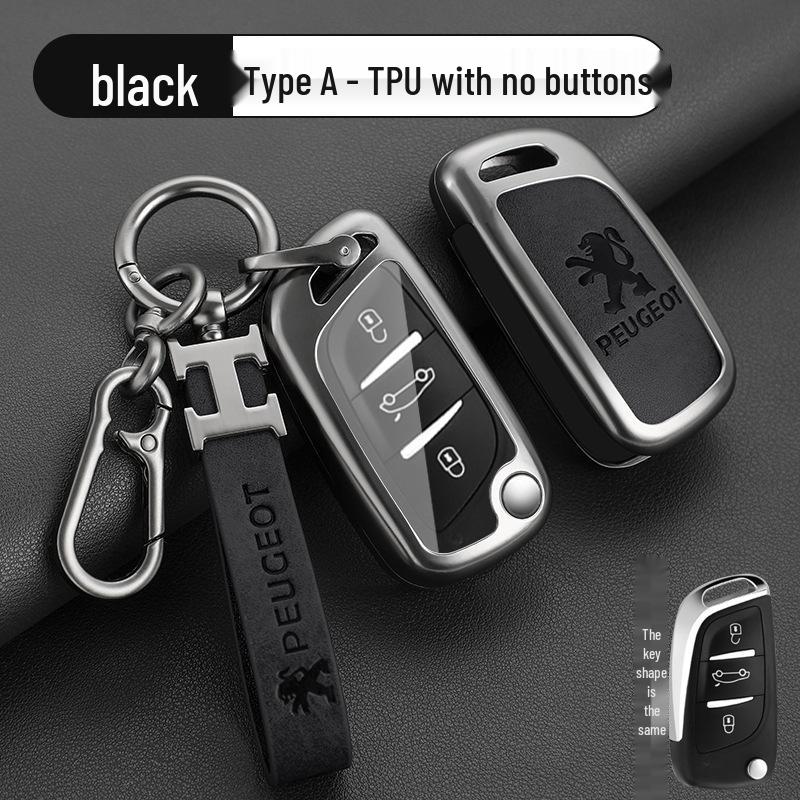 Крышка-брелок из цинкового сплава для Dongfeng Peugeot: Подходит для моделей 308, 301, 408X, 308S, 3008, 2008, 508