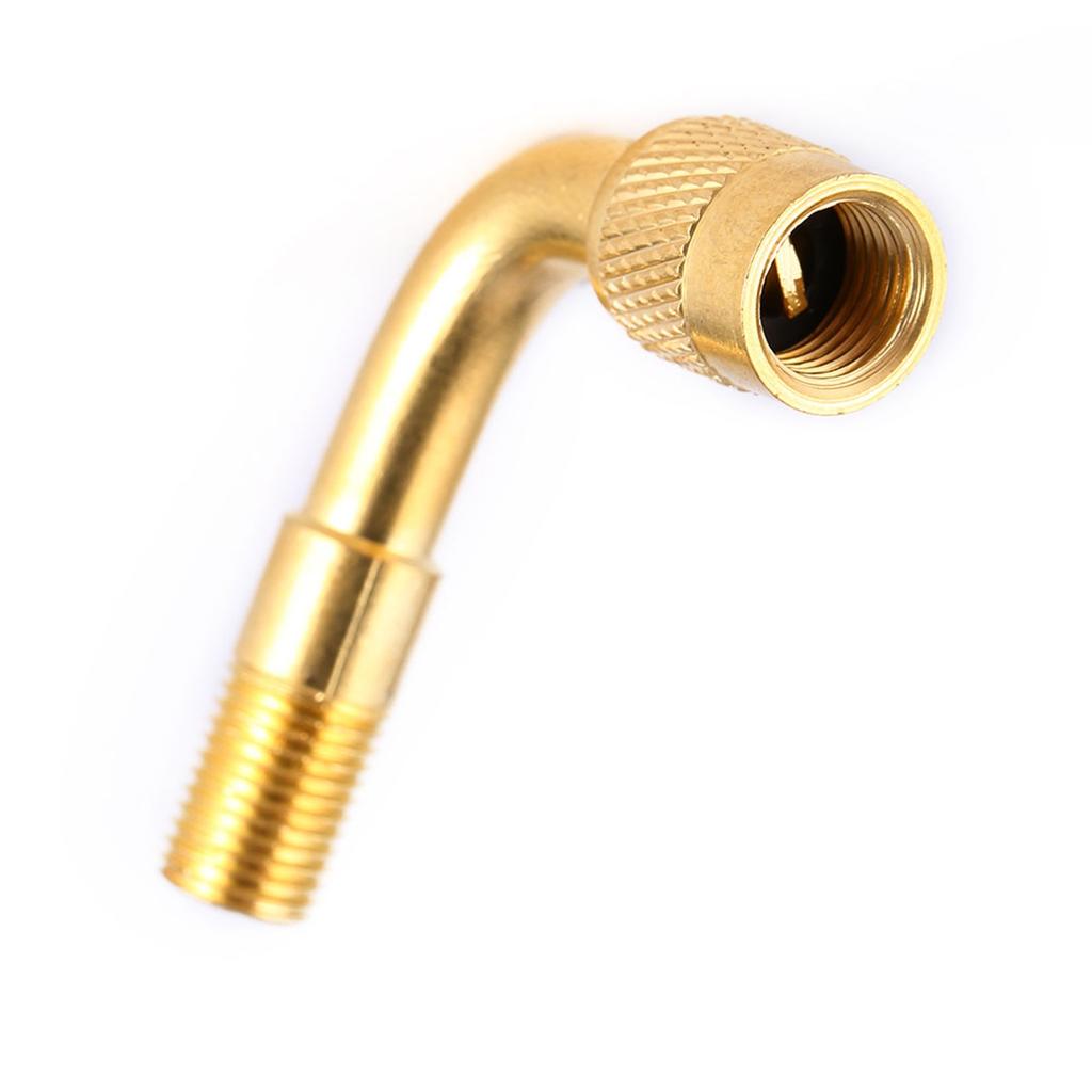 Air Tyre Valve Extension 90 Degree Brass Adaptor Auto Car Tire Stem Extender