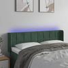 VidaXL LED Headboard Bedroom Furniture Double Bed Accessory Head of Bed Frame Interior Dark Green 3123287