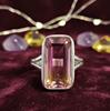 Серебряное кольцо с аметрином, ювелирные изделия ручной работы с драгоценными камнями, стерлинговое серебро 925 пробы, кольцо для женщин, эффектный подарок для нее