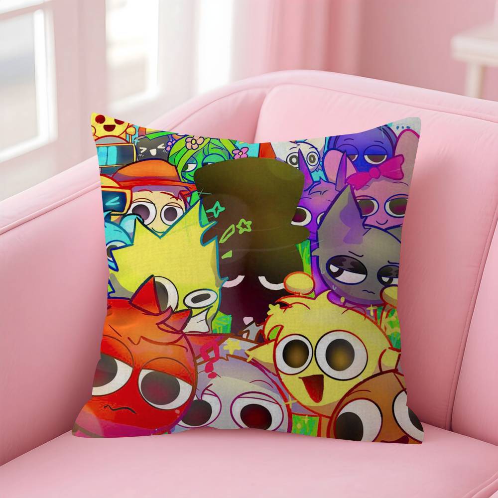 Game SSprunki fun Pillow Gifts Home Office Furnishings Bedroom Sofa Car Cushion Cover case 45x45cm