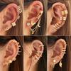 Leaves Clip Earrings for Women Creative Simple C Butterfly Ear Cuff Non-Piercing Ear Clips Set Trendy Jewelry