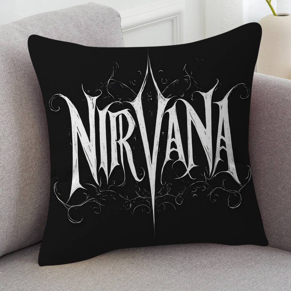 Rock Band Nirvana Pillow Cushion Cover Pillowcase Living Room Sofa Home Decor Customized