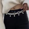 Женская цепочка на талию Многослойная с кисточкой из искусственного жемчуга Цепочка-пояс Джинсы Юбки Платья Универсальный аксессуар