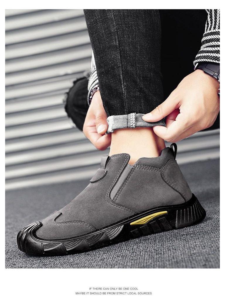 Northeast Men's Winter Fur-Lined Snow Boots: Non-Slip, Thick Cotton, Stylish Sports Footwear