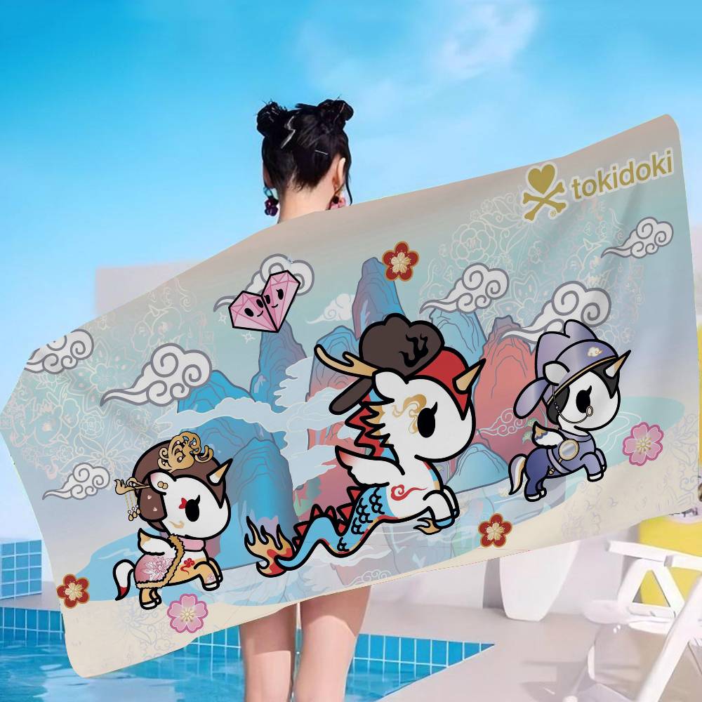 Japan Anime Tokidoki Big Microfiber Beach Towels Quick Dry Towel Sand Beach Towels Pool Towel for Travel Swim Pool Yoga