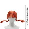 Оранжевая аккуратная челка, заплетенная коса, синтетический парик | парик, подходящий для аниме, ролевой игры эльфа