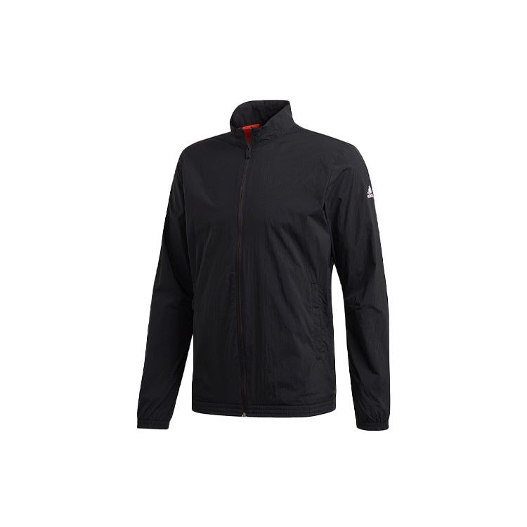 adidas Однотонная тканая спортивная куртка на воротнике-стойке мужская куртки Черный FL3902