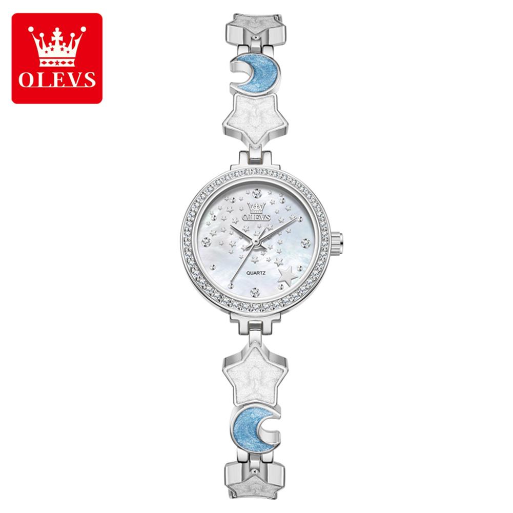 OLEVS 5665 Luxury s Elegant Fashion Shining Diamond Star Luminous Watch Woman Lady Quartz Watch