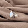 Milky Opal Gemstone Jewelry, Handmade Silver Beautiful Ring, 925 Solid Sterling Silver Jewelry, Meditation Ring Gift For Grandma