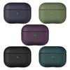 Leather Patterned Protective Case for Apple AirPods pro 2 / AirPods 4 Bluetooth Earphone Accessory Cover with Lanyard