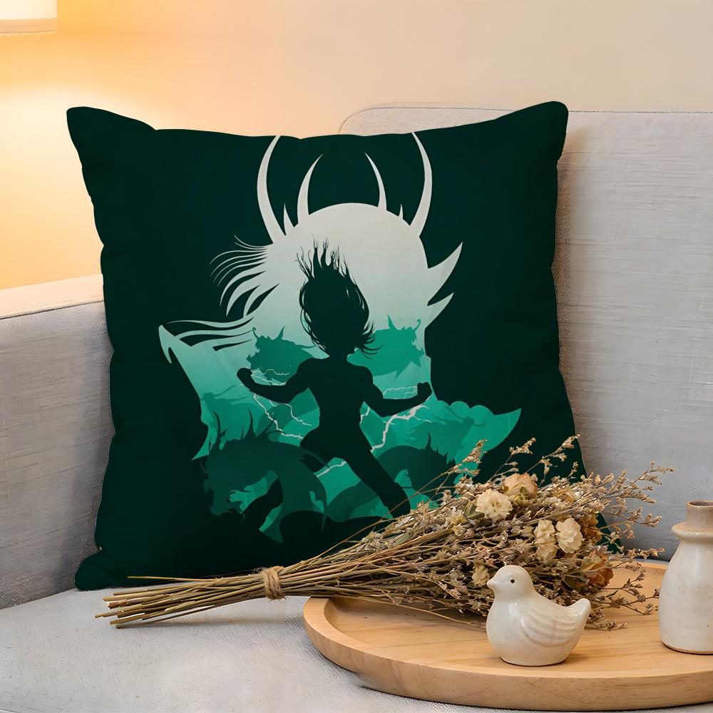Cushion Cover Linen SkinFriendly Soft Decorative Case For Sofa Home Decor Vintage Anime SSaint Seiya Pillow cover