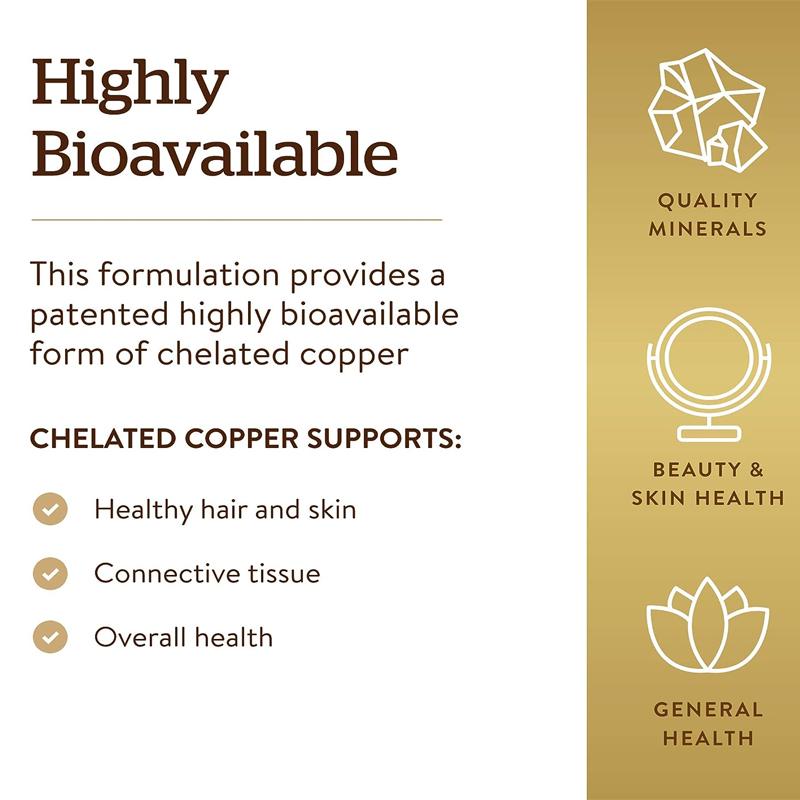 Pslalae chelated copper trace element capsules, highly absorbable organic copper, immune system support, suitable for both men and women.