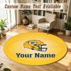 Round Rug Custom NameGreen Bay Packers Pattern Non Slip Carpet Home Floor Decor