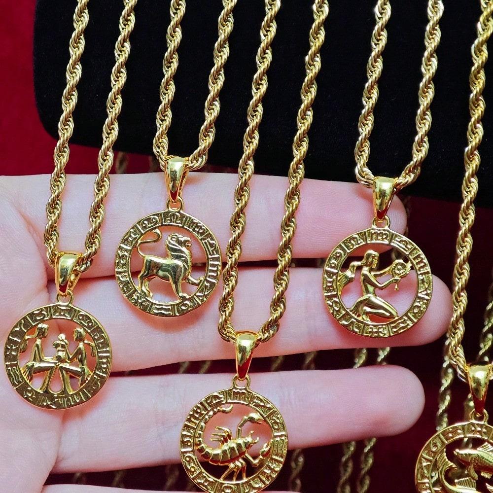 Астрология 12 Созвездий Гороскоп Зодиак Подвеска на Шнурке Ожерелье 22" для Женщин Мужчин