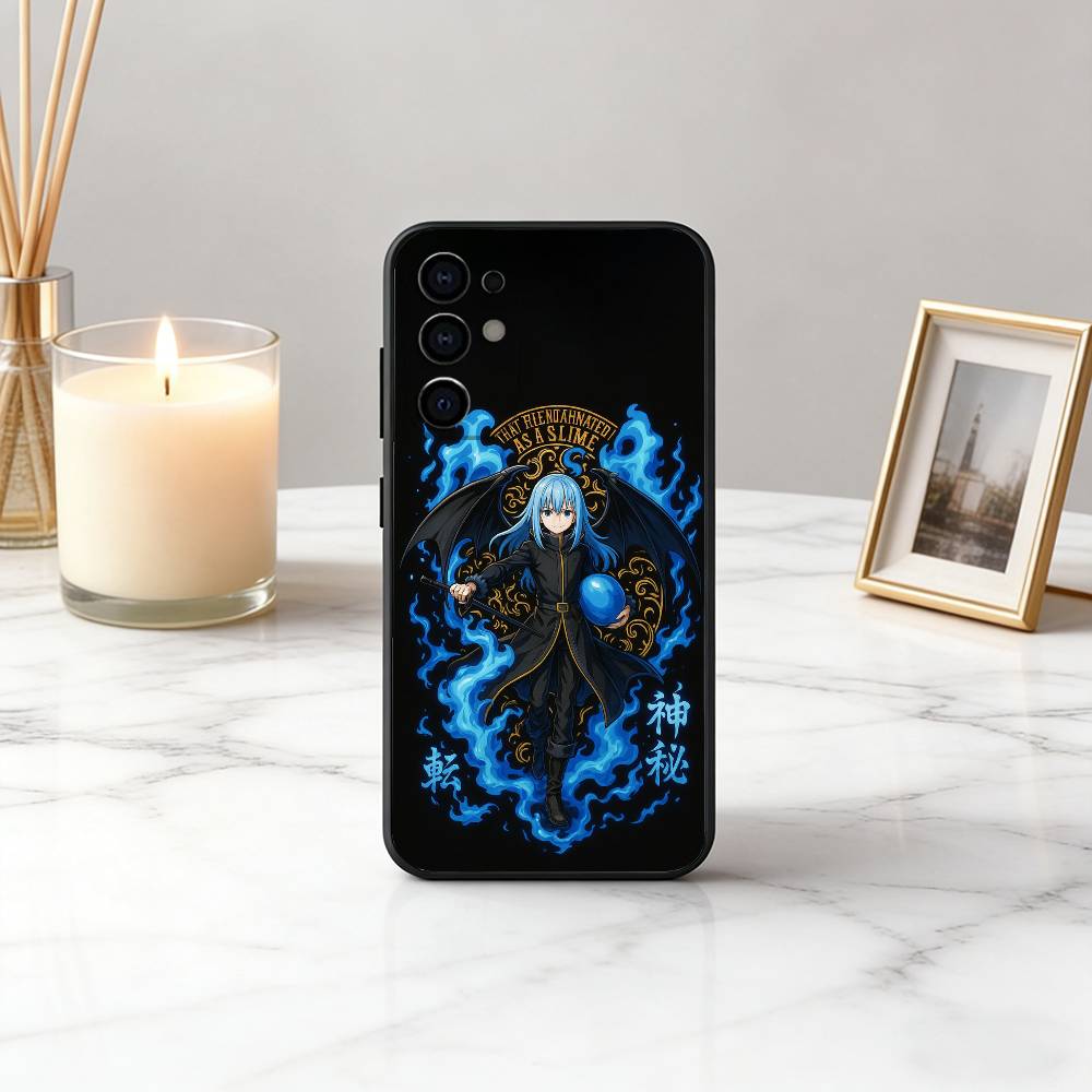 Чехол для телефона Slime Anime R-Rimuru SRT T-Tempest для Samsung S25, S24, S21, S22, S23, S30, Ultra, S20, Plus, Fe, Lite, Note, 10, Черный