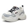 Fila Поза Ткань Синтетическая кожа Круглый носок На шнуровке Амортизирующие Нескользящие Износостойкие Низкие Папины кроссовки Женская кроссовка Белый Серый F12W941128FGD