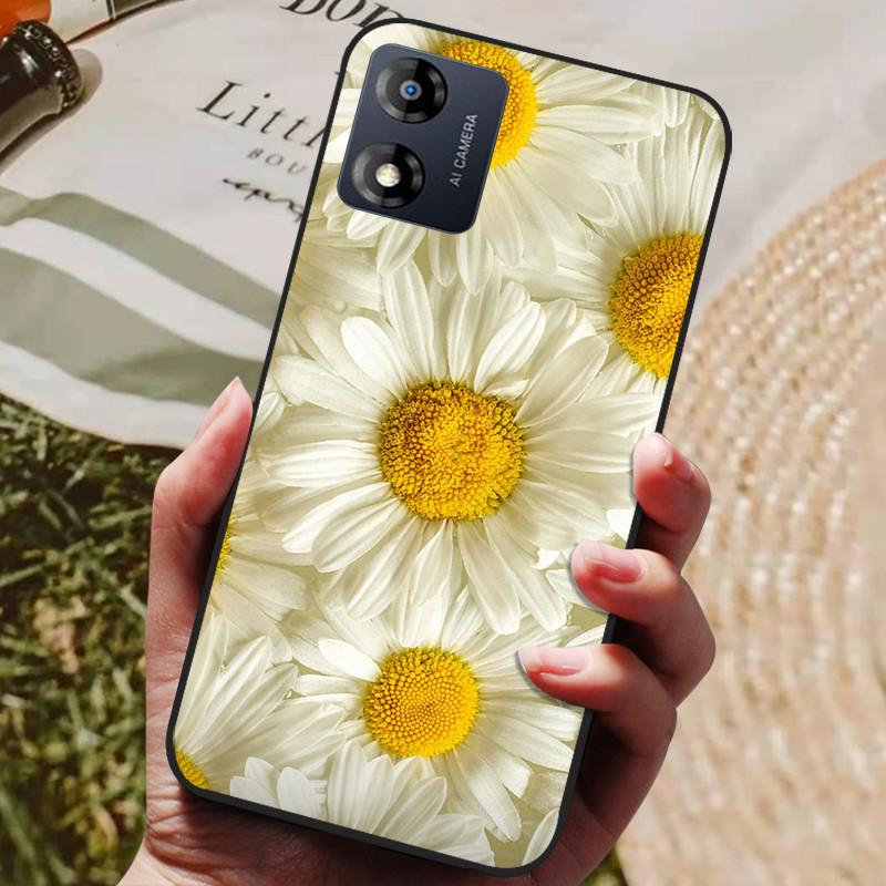 Для Motorola Moto E13 Чехол Мягкий ТПУ Силиконовая Задняя Крышка для Moto E13 Чехлы для Телефона MotoE13 E 13 Защитный Модный Чехол Черный