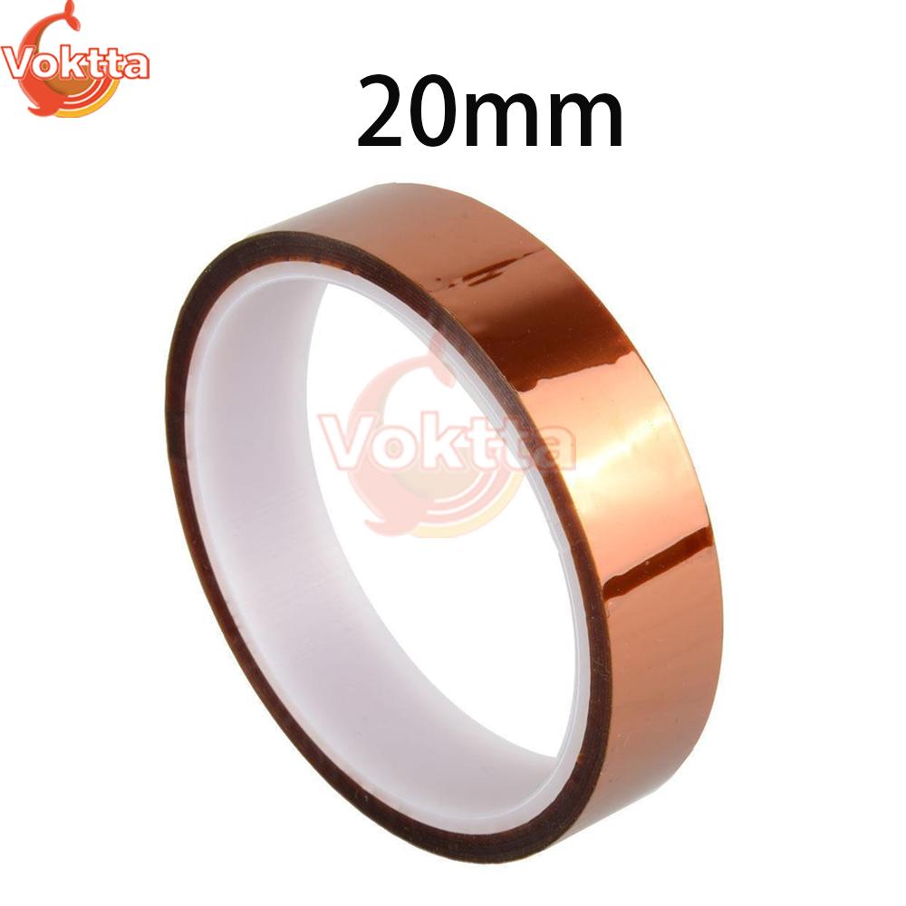 100ft Self-adhesive Tape Sticky High Temperature Heat Resistant Polyimide Insulation Tape for 3D printing, welding, masking