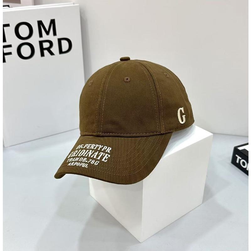 Baseball cap women's summer deep top fashion versatile face small letter embroidery sun hat sun protection cap men