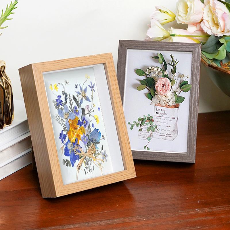 1 шт. полая 3 см ручная работа DIY сухоцвет хранение современная простая деревянная фоторамка художественный стиль украшение дома