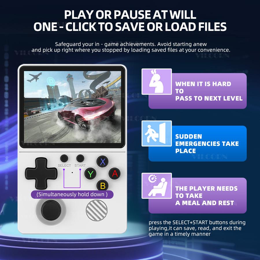 Ретро карманная игровая консоль с экраном IPS 3,5 дюйма, 128 ГБ, игровая консоль для PS1/GBA, ретро-игровой автомат для Gameboy, подарок