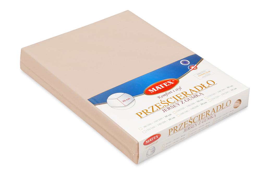 Premium jersey fitted sheet 130x190, 140x200x30, beige_15, matex
