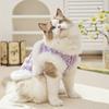 Autumn and winter velvet retro style pet clothes, New Year Tang style buckle pet dog clothes, fashionable cat clothes