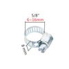 20 шт. Железный хомутный зажим для шланга 1/2" 5/8" 3/4" Зажимные клипсы для соединения труб Регулируемые застежки-фиксаторы для трубок и линий