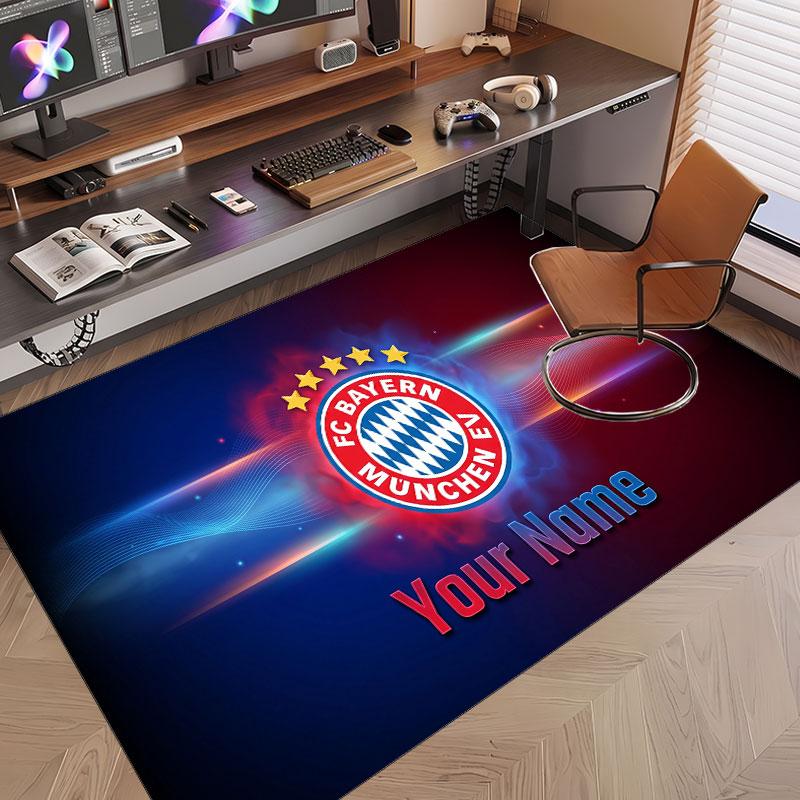 Custom Rug Bayern Munich Pattern Print Name Text Soft Non‑Slip Floor Carpet for Home Indoor Decoration