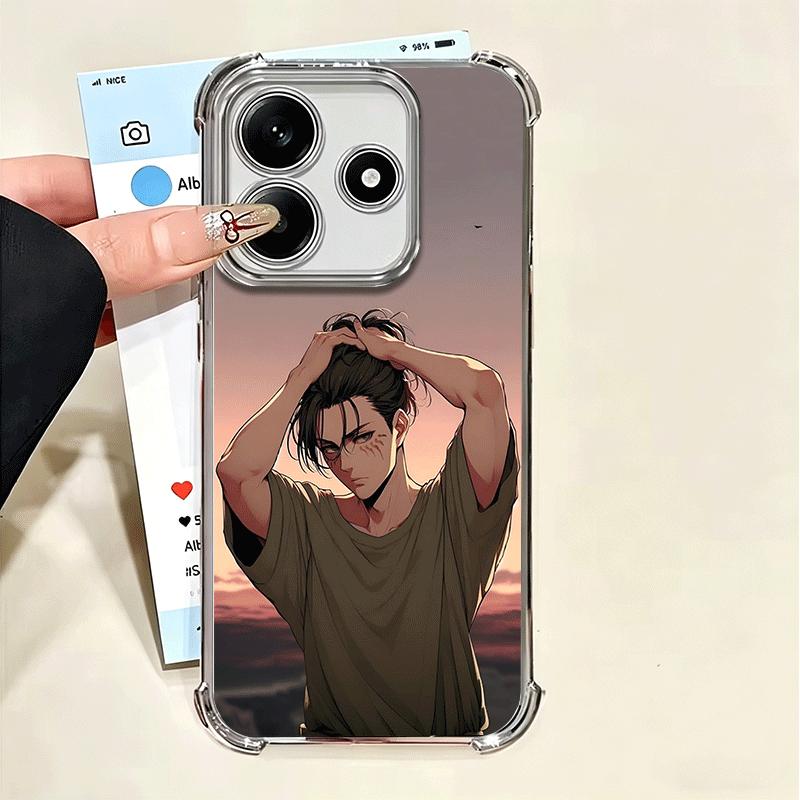 A-Атака Титанов Эрен Йегер Покрытие Чехол Для Телефона Для Xiaomi Poco X5 X6 X7 X8 Pro Max F8 Ultra F7 M8 M7 M5S Redmi 15C 15 14C 13