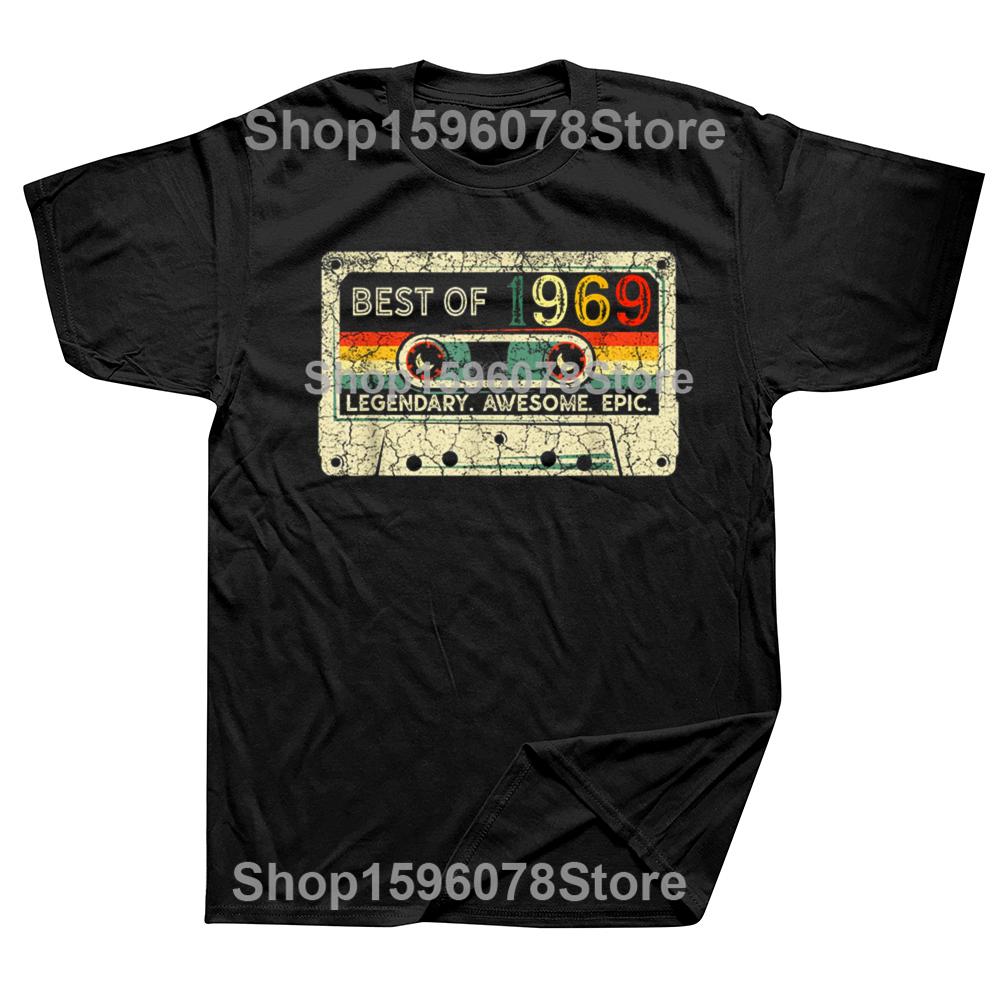 Vintage 1969 Limited Edition Cassette Tape 56th Birthday T Shirts Summer Casual Graphic Cotton Streetwear Short Sleeve T-shirt