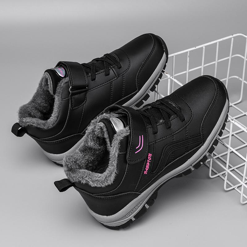 MCTIN Couple Sneakers Winter Plush Platform Warm Shoes for Women Casual Anti Slip Walking Shoes Men