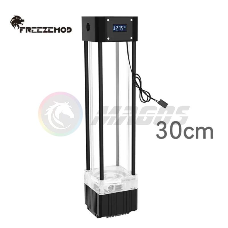 FREEZEMOD Насос+Резервуар AIO с дисплеем температуры, Комбо-резервуар с насосом для системы водяного охлаждения ПК 200мм/250мм/300мм