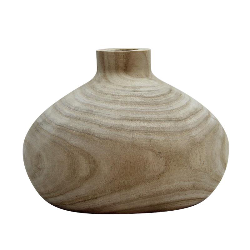 1 шт., цельный деревянный цветочный горшок, настольное украшение, гостиная, маленькая ваза, творческая композиция, ваза, украшение для дома
