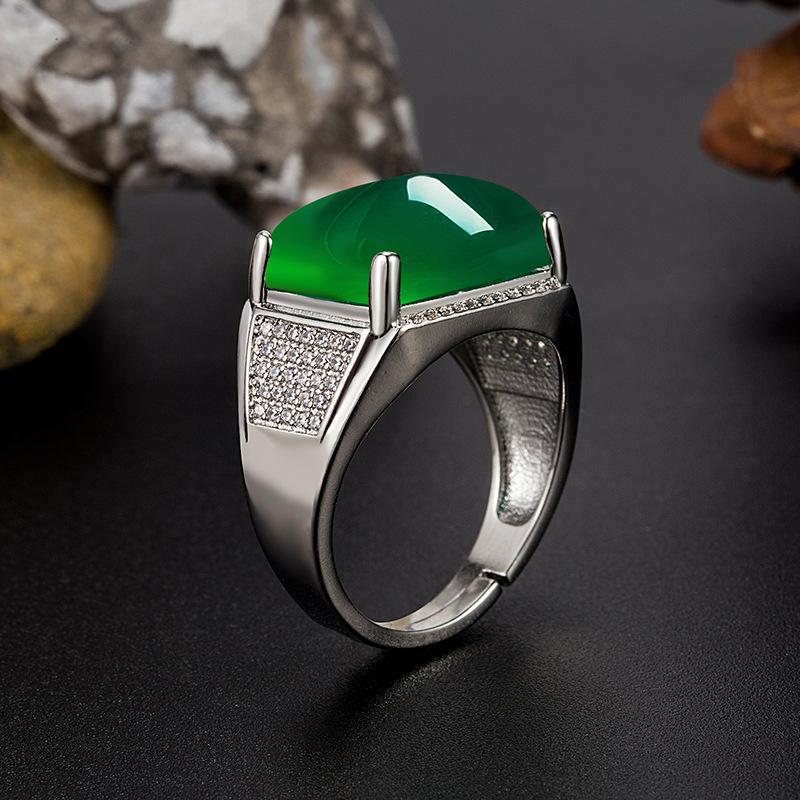 Sace Gems Классическое кольцо из медного сплава с цирконом, мужские ювелирные изделия, свадебный подарок, открытая вечеринка
