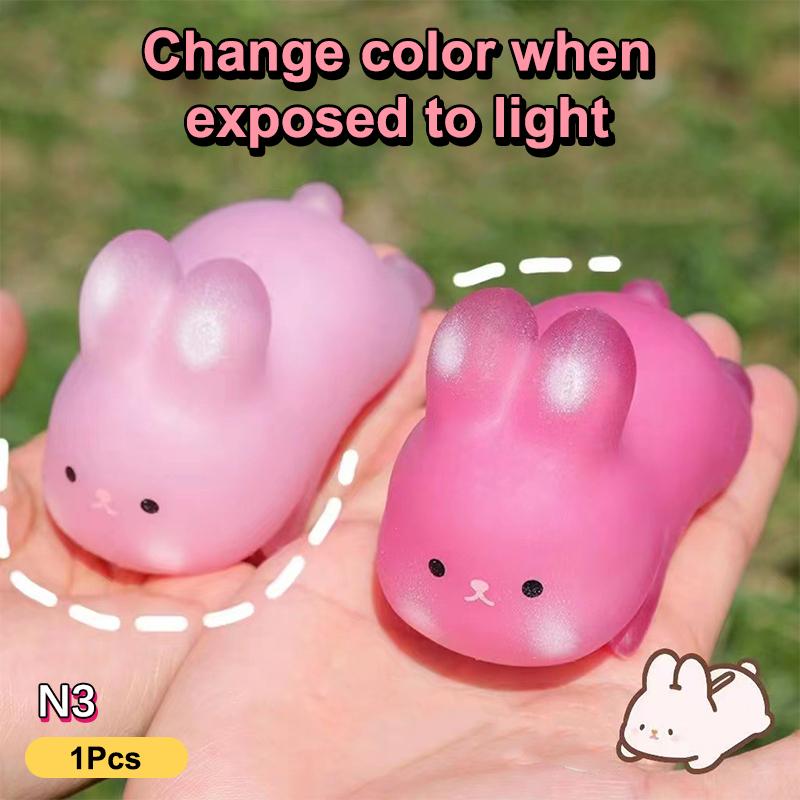 Антистресс Игрушка Меняющая цвет Милый Кролик Сердечко Сжималка Непоседа Игрушки Мялка Антистресс Смешная Снятие стресса Для ребенка Взрослого Подарок