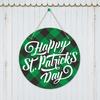 St. Patrick's Day Welcome Door Sign Irish Shamrock Top Hat Plaid Paper Door Hanging Sign Front Door Hanger Decoration Decorative Wall Plaque