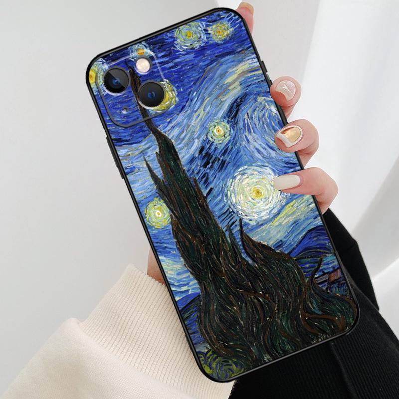 Van Gogh Starry Sky Phone Case For iPhone 17 Pro Max 14 13 12 11 15 16 Pro Max mini 16 15 Plus 16e 17 Air Cover